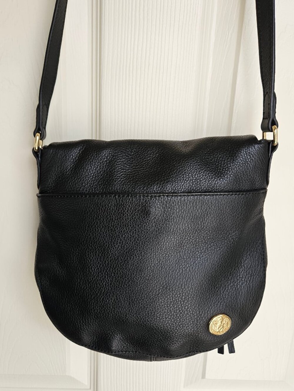 Vince Camuto Black Crossbody Bag with Gold Hardware - Picture 2 of 8